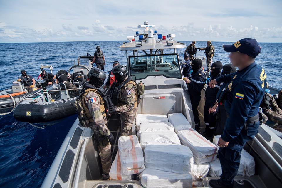 Plus d’une demie-tonne de cocaïne saisie en mer des Caraïbes par la Marine nationale