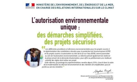 Entrée en vigueur de l’Autorisation environnementale unique