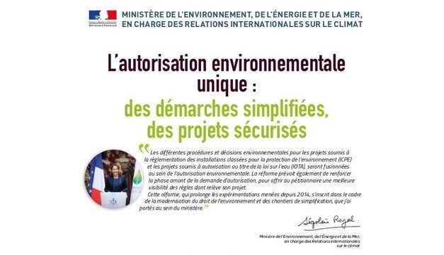 Entrée en vigueur de l&rsquo;Autorisation environnementale unique