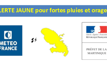 Alerte jaune pour fortes pluies et orages