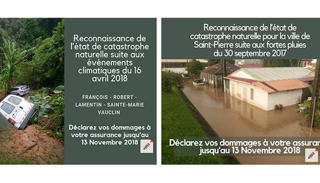 Reconnaissance de l’état de catastrophe naturelle suite aux événements climatiques du 16 avril 2018