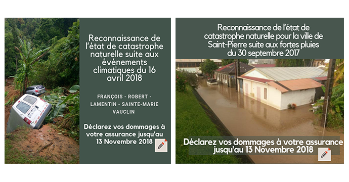 Reconnaissance de l’état de catastrophe naturelle suite aux événements climatiques du 16 avril 2018