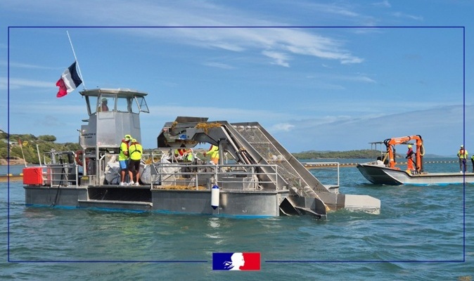 Sargasses : renforcement des moyens maritimes de collecte